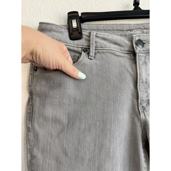 Loft Women's Gray Curvy Skinny Jeans Low Rise Pockets Size 29/8 - Picture 3 of 10